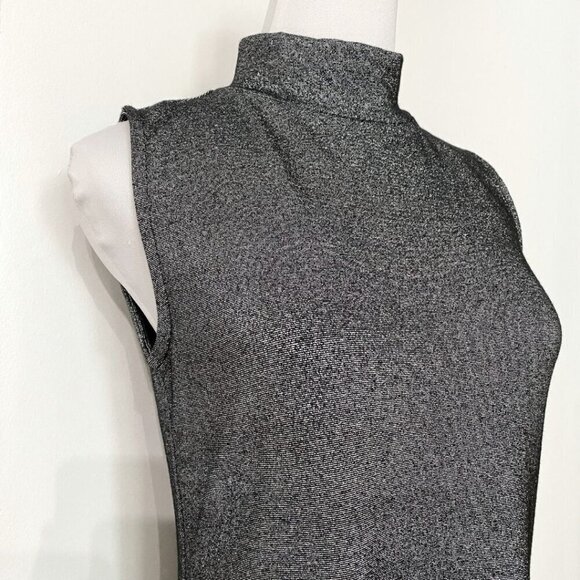 NWT GAP SILVER SPARKLE MIDI COCKTAIL PARTY DRESS - M - Picture 6 of 10